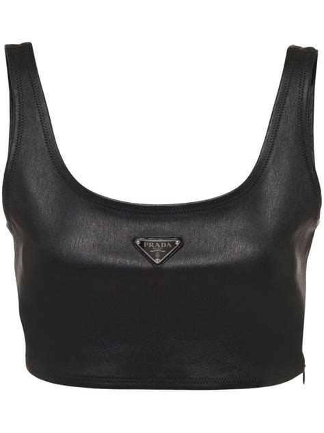 prada cropped tank top|Prada shirts for women.